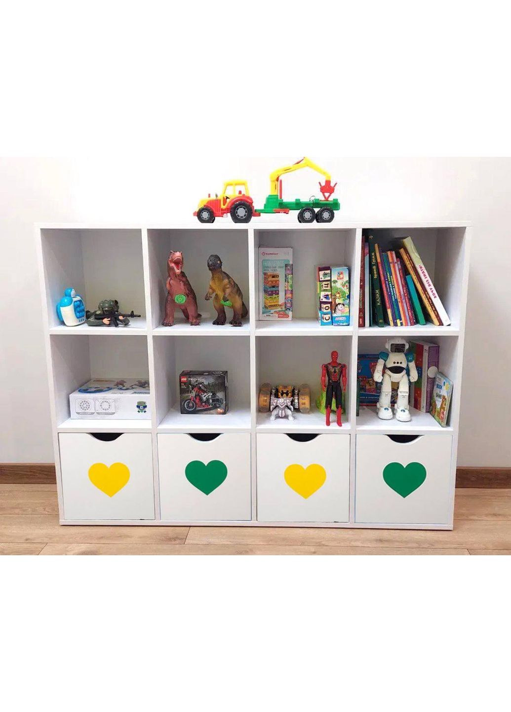 Стелаж для іграшок та книг на 12 осередків для дитячої кімнати No Brand (355412632)