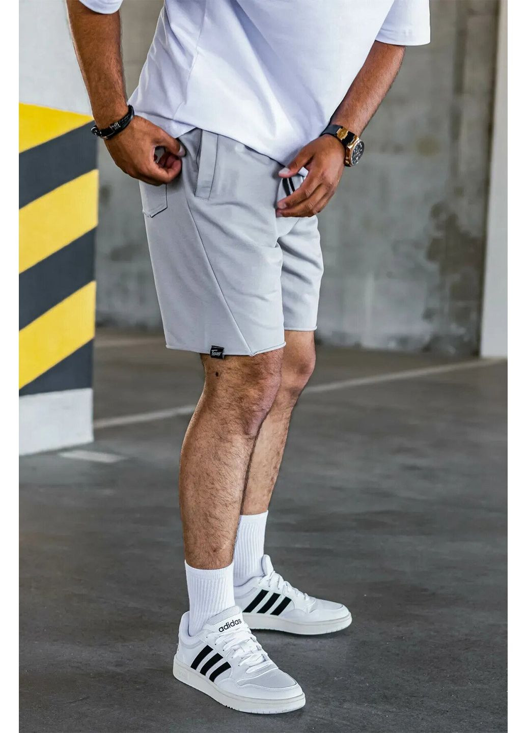 Мужские шорты Diagonal Серые Teamv (327369327)