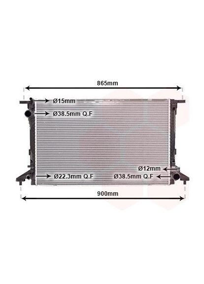 Радіатор охолодження двигуна Van Wezel (366132849)