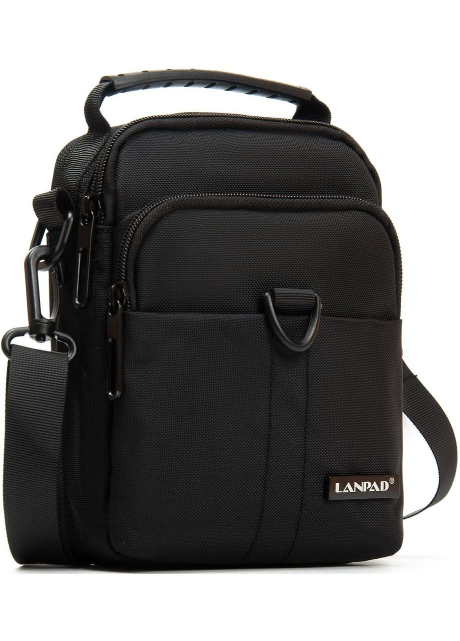 Сумка чоловіча через плече Чорна (LAN7685 black) Lanpad (335707727)