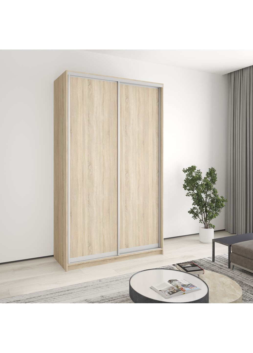 Шкаф-купе двухдверный Стандарт AL 2ДСП 140x45x240 см (MBS-3559) MebelStar (359449397)