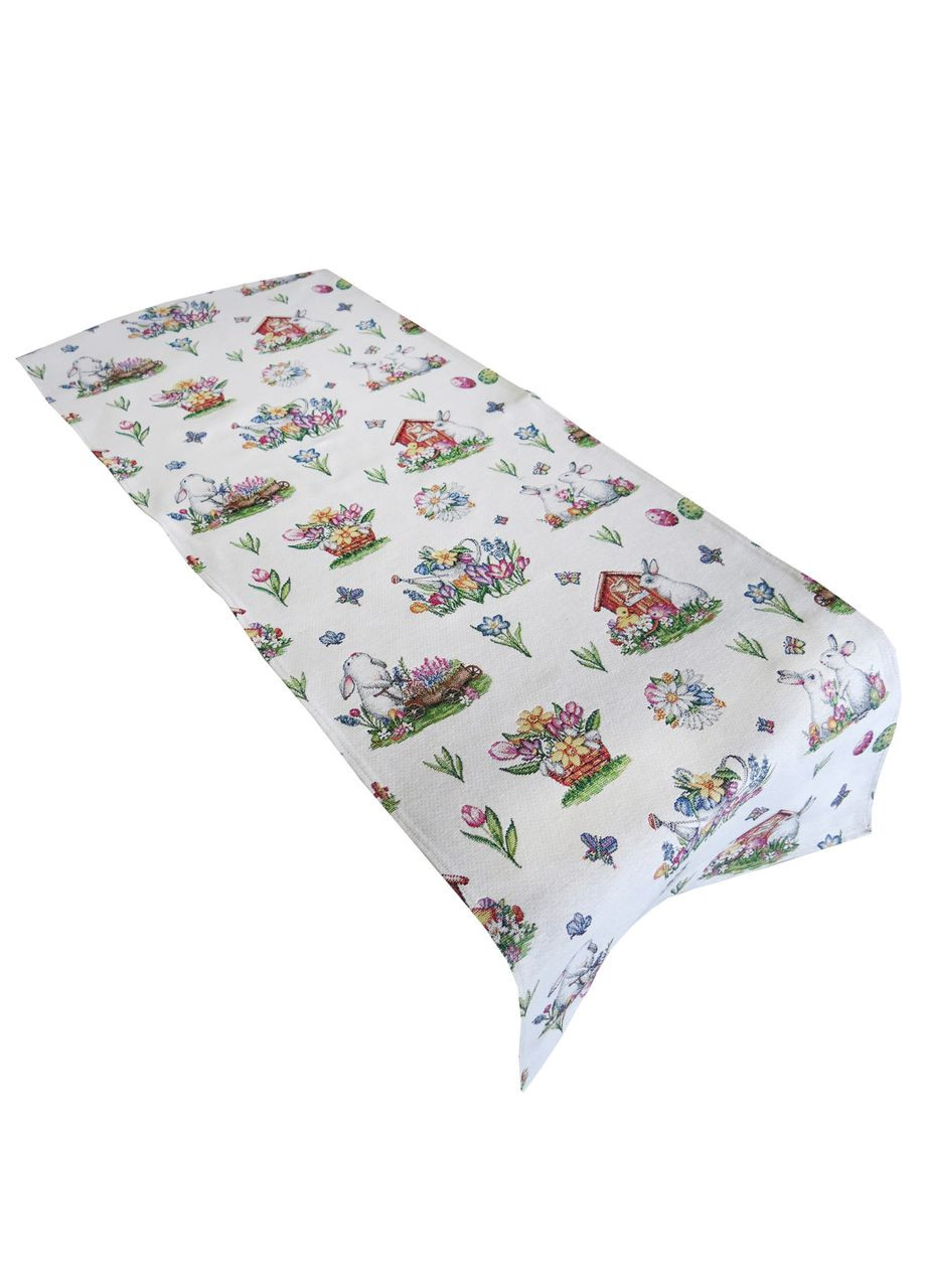 Пасхальная дорожка на стол раннер из испанского гобелена пасхальный "Заячья поляна" декоративная дорожка 180, 50 Maystat (305390299)