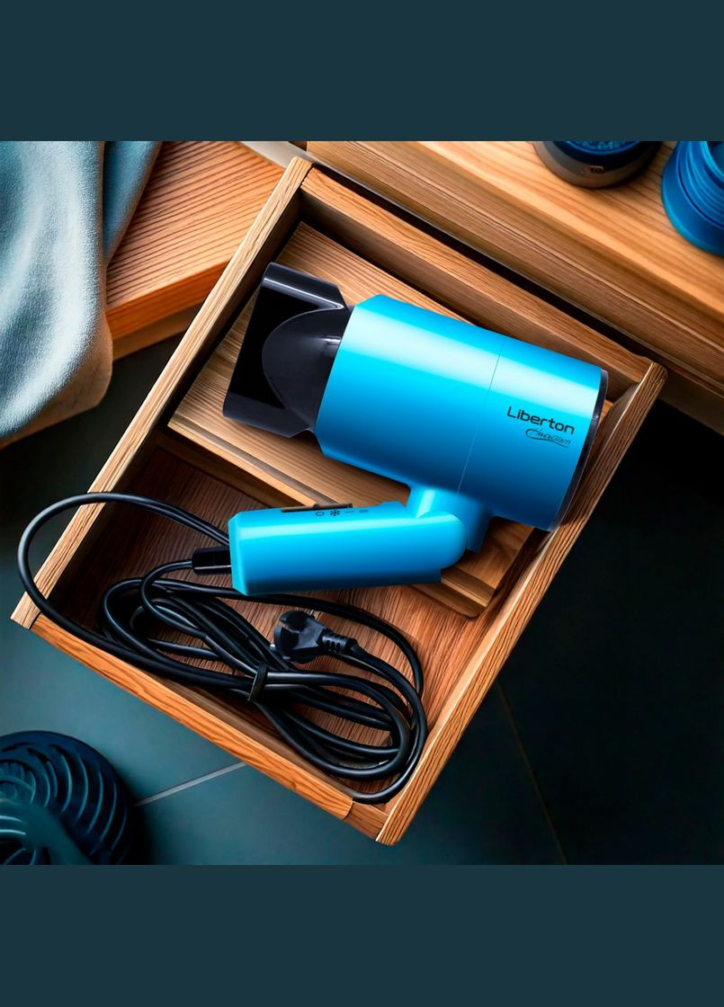 Фен LHD-6102 1100 Вт блакитний Liberton (339602761)