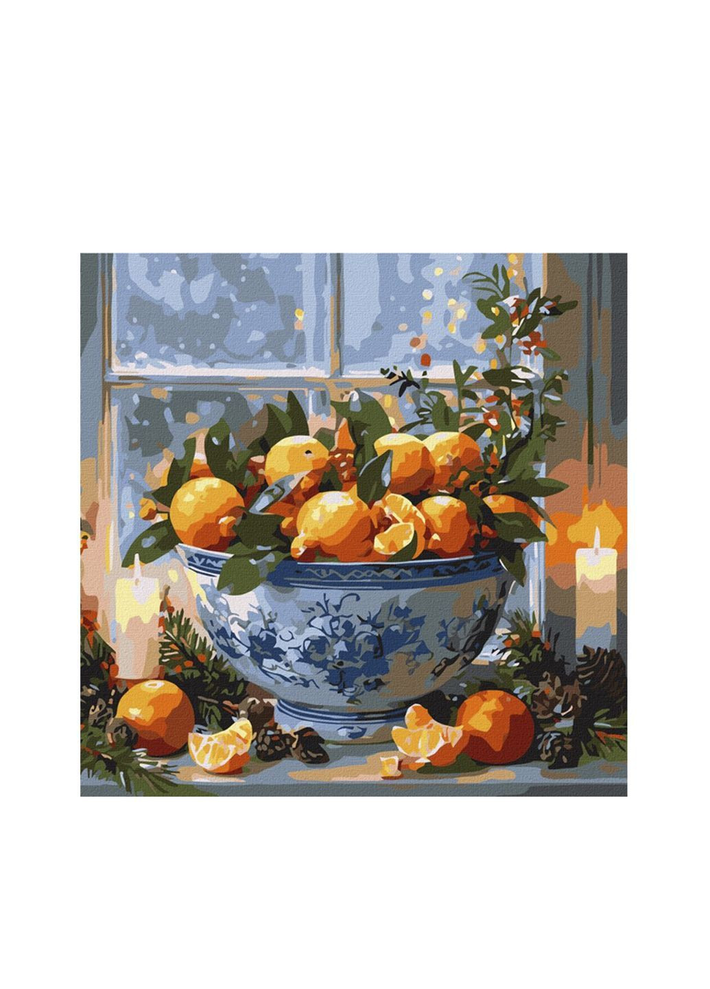 Набор для росписи по номерам – "Цитрусы в весе", 40х40см. цвет разноцветный CB-00287429 Ідейка (367017742)