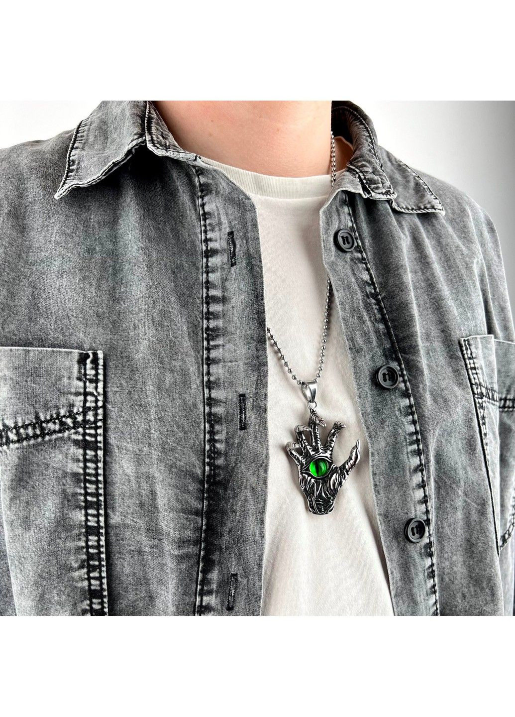 Готический панк кулон рука из медицинской стали PS-103 No Brand (299340045)