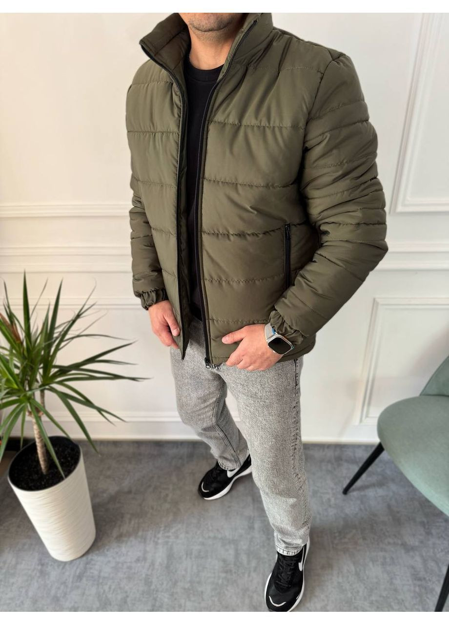 Оливкова (хакі) демісезонна куртка 250 синтепон No Brand