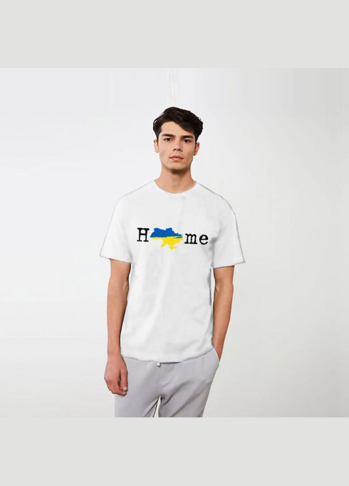 Футболка з принтом Home унісекс біла (TSHWL-101983) Emily (313652817)