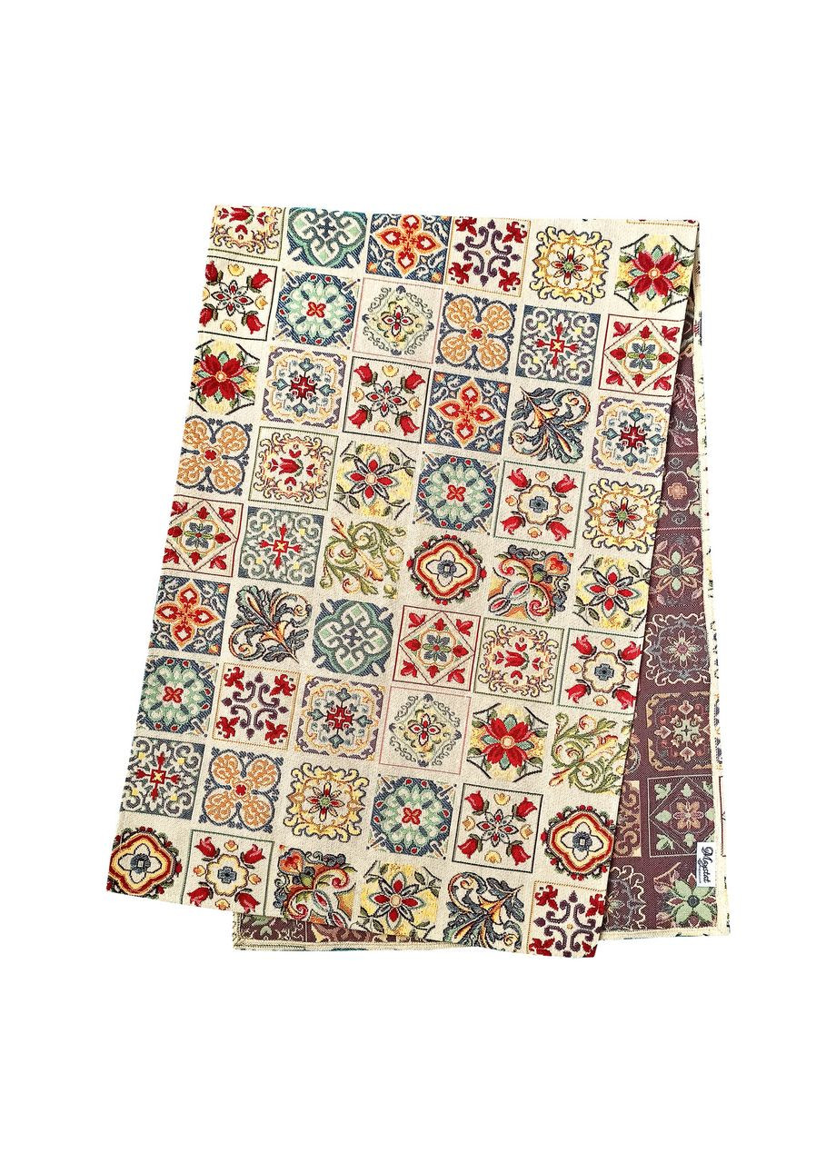 Гобеленовая дорожка pаннер на стол из испанского гобелена декоративная настольная дорожка "Азулежу" 140, 45 Maystat (305390440)