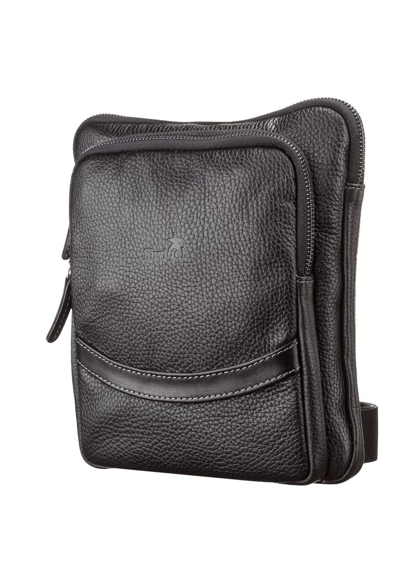 Мужская сумка-планшет для документов через плечо из натуральной кожи черная (sku_11090) No Brand (328922327)