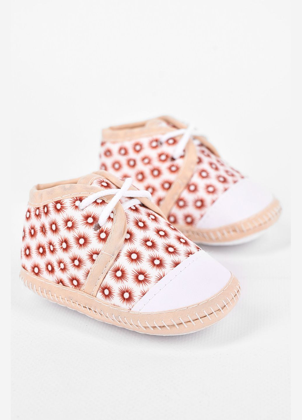 Бежевые пинетки детские бежевого цвета Let's Shop