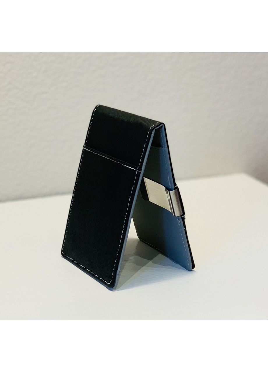 Зажим для денег, карт «Leather Clip» кошелек компактный стильный (черно-серый) China (366874981)