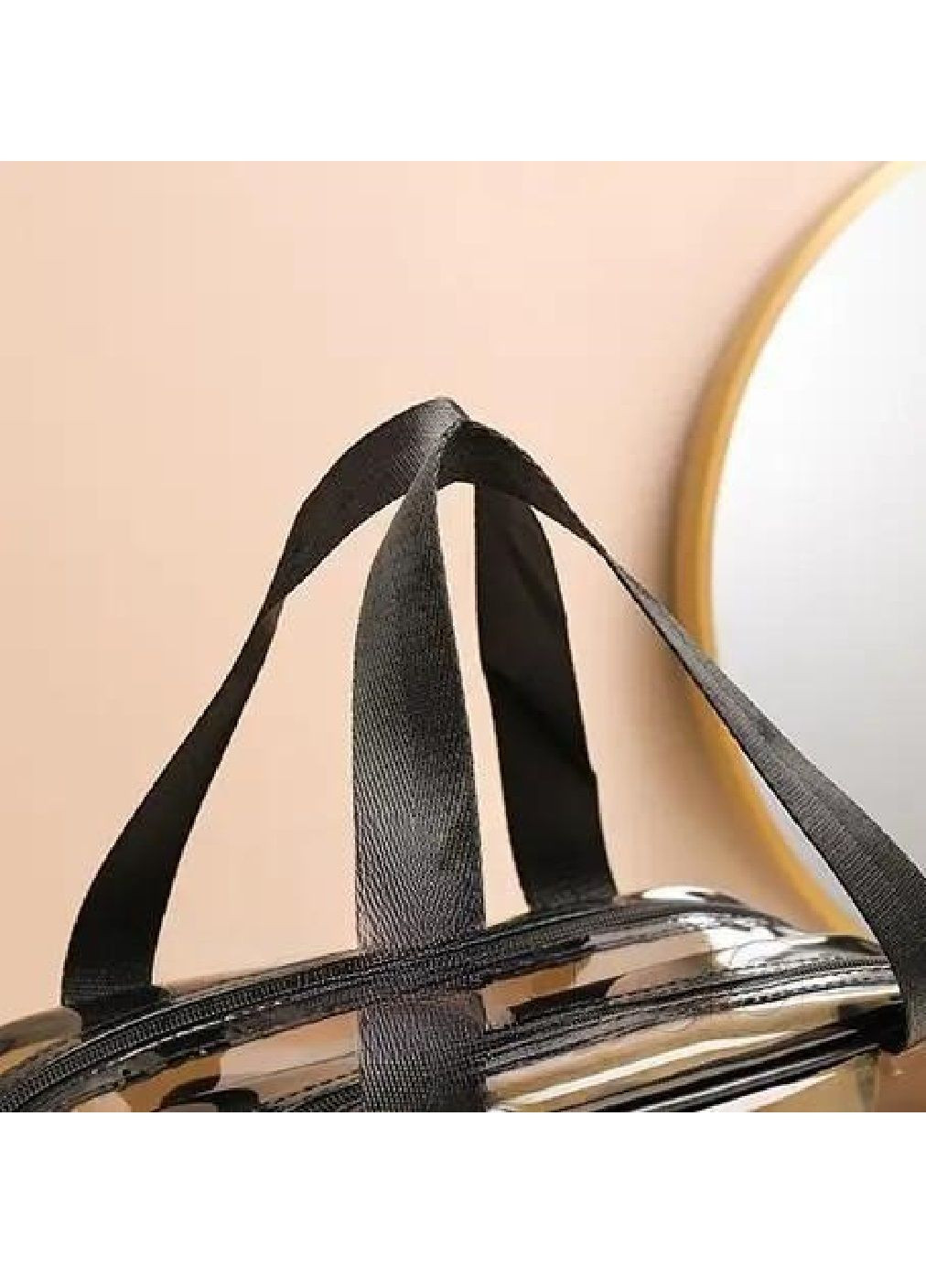 Косметичка органайзер сумка бокс для зберігання косметики засобів особистої гігієни 27х14х16 см (476834-Prob) Чорна з прозорим Unbranded (291838402)