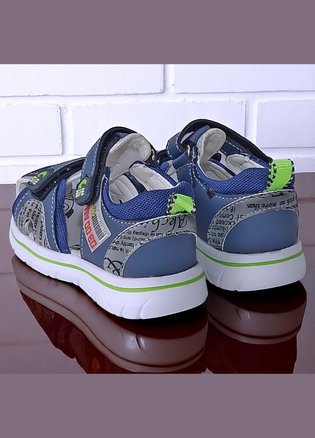 Синие спортивные, повседневные ортопедические закрытые босоножки сандалии на липучках для мальчика том м Tom.M на липучке