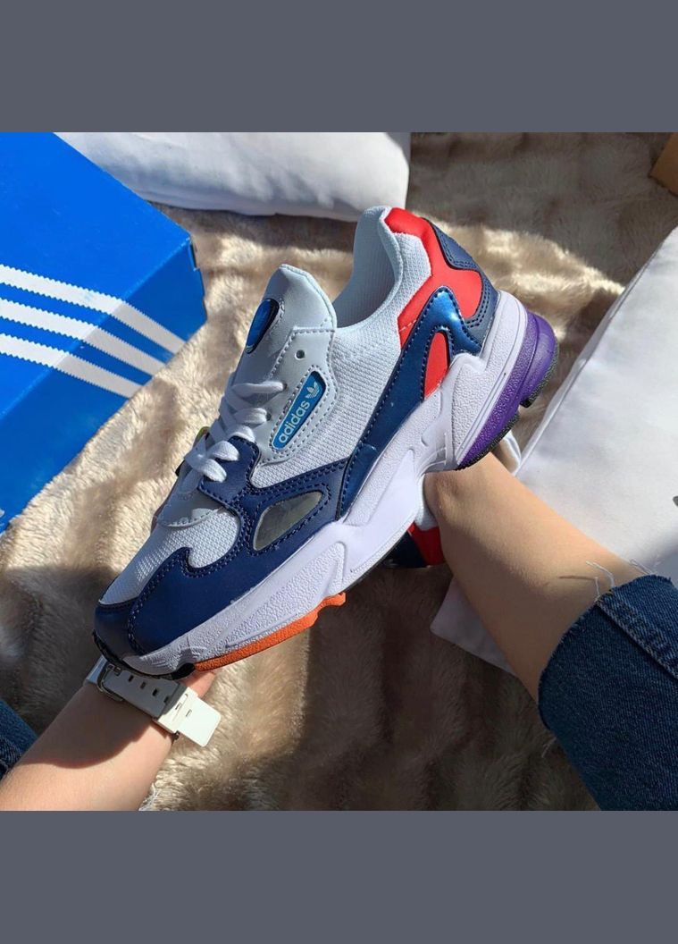 Adidas falcon w white blue cheap