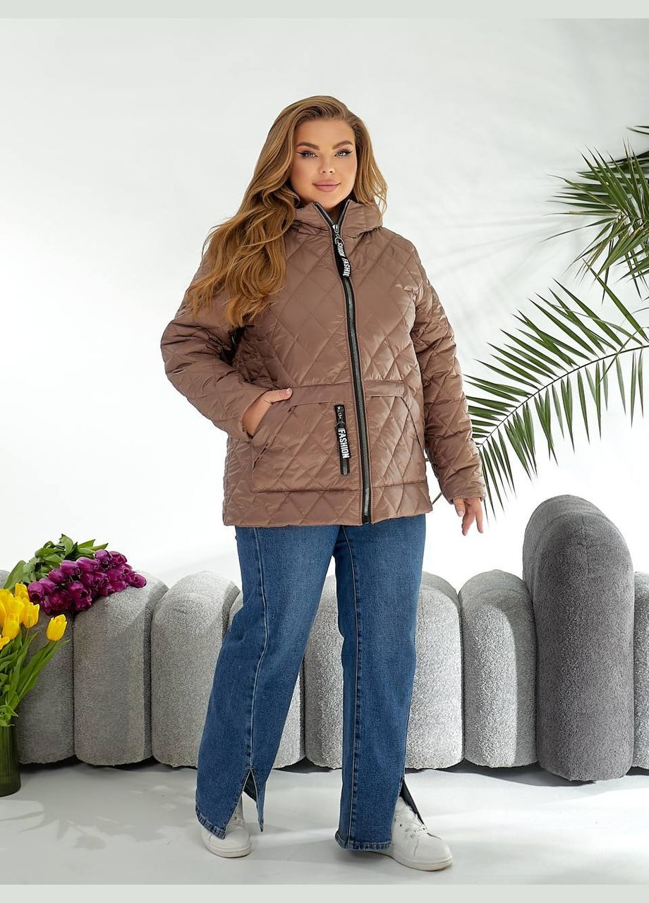 Коричнева демісезонна куртка жіноча димісезонна Style Point