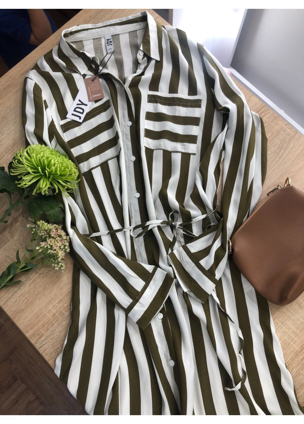 Оливкова (хакі) сукня сорочка з поясом розмір м JDY