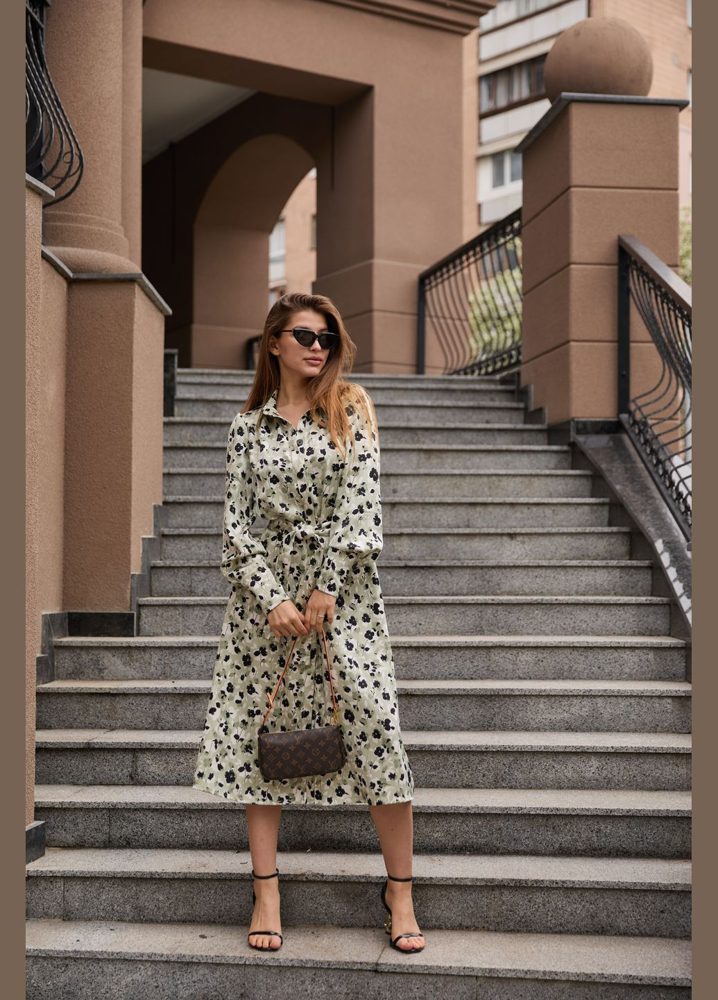 Оливковое платье MN