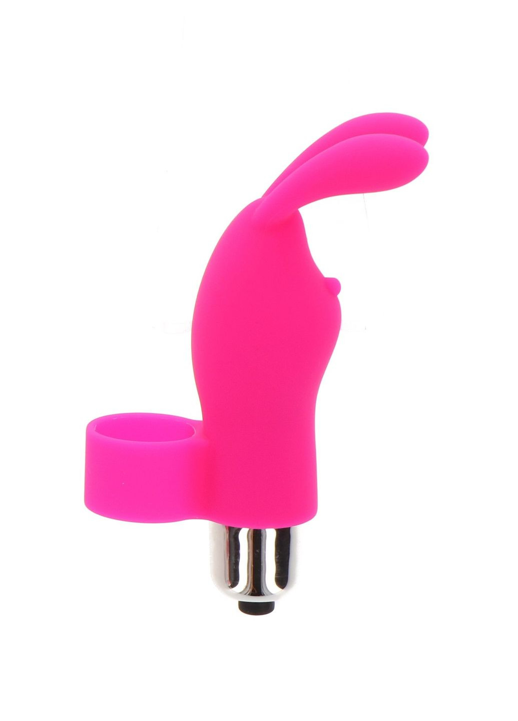 Вібратор на палець із кроликом рожевий, 10 х 2.6 см Toy Joy (331169590)