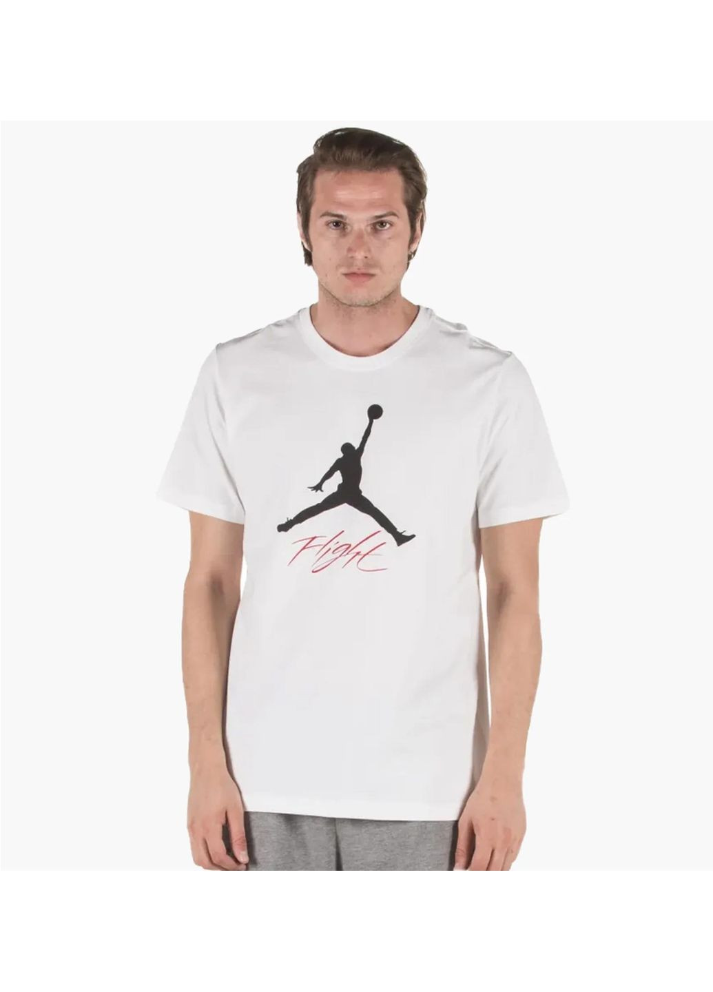Біла футболка чоловіча jumpman flight men's t-shirt (ao0664-100) Jordan