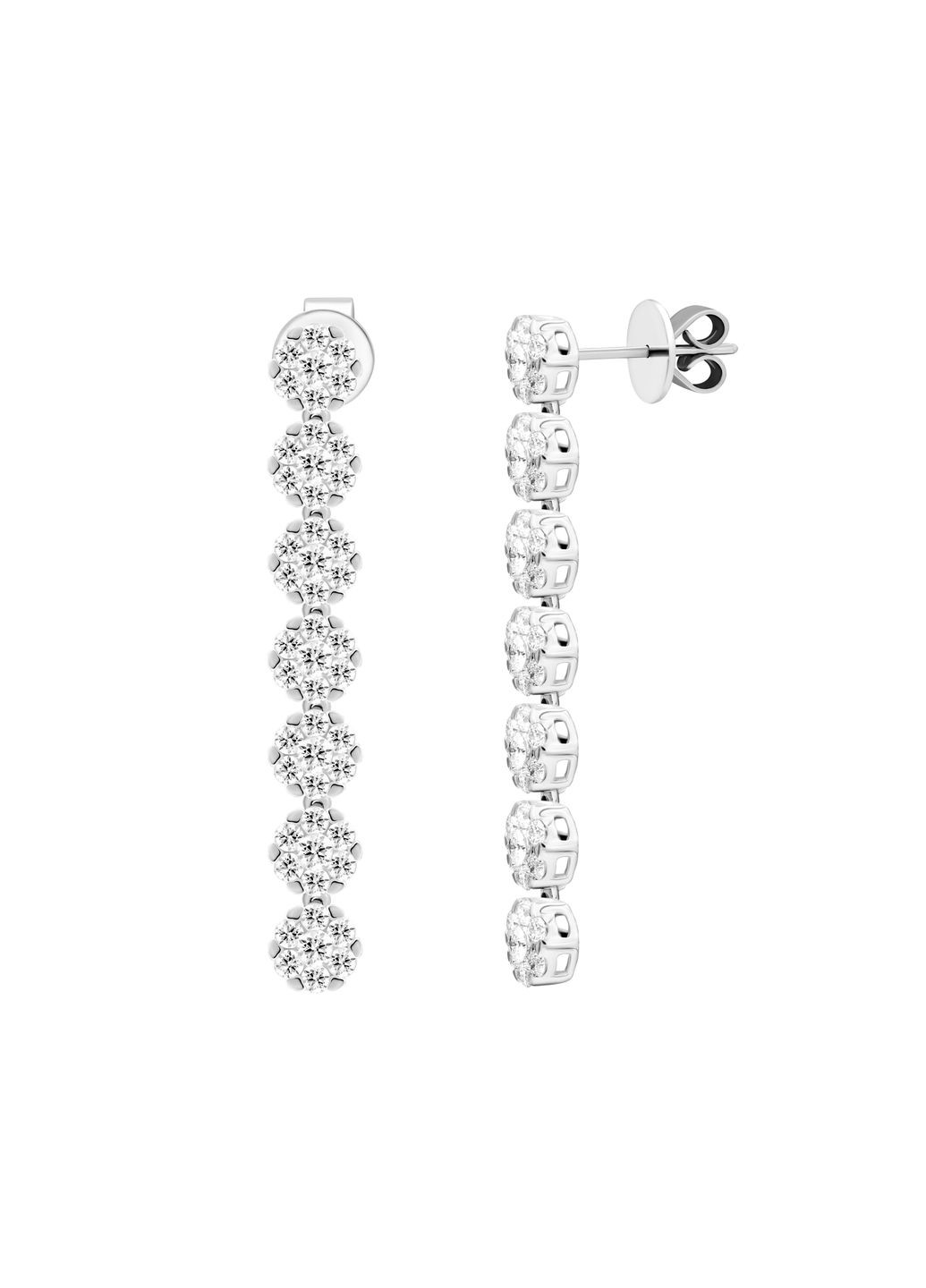 Сережки с бриллиантами в белом золоте 1-246 031 Zarina (334874995)