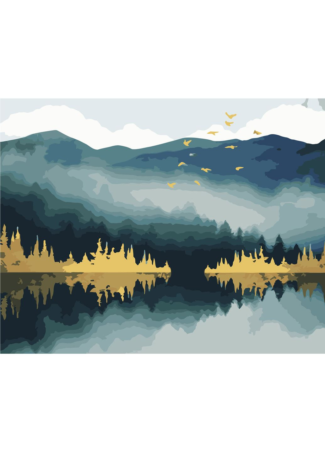 Картина по номерам Рассвет в горах см. живопись для творчества и развлечения Strateg (369758809)