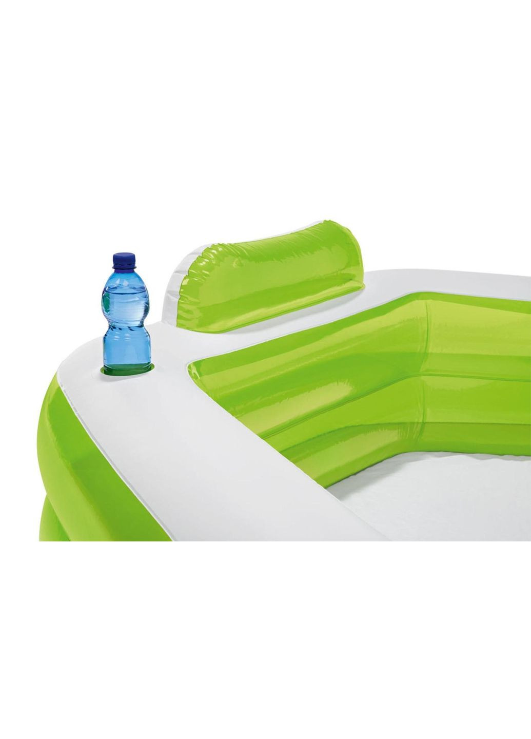 Надувной бассейн шестиугольный для детей и взрослых 202x186x46/60 см зеленый Crivit (335059398)