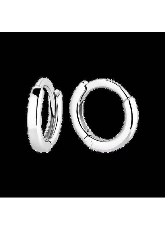 Срібні сережки кола конго тонкі без камінців No Brand (333705471)