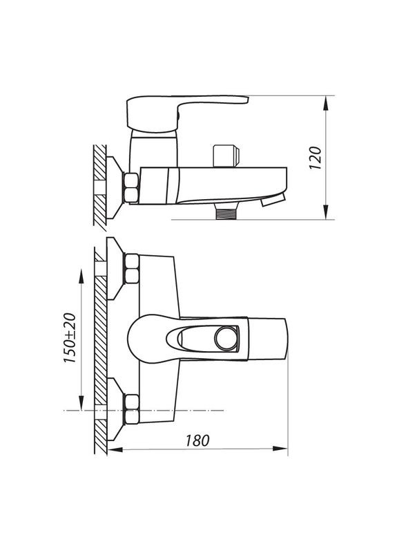 Змішувач для ванни SEO 279 з зручним перемикачем ZX2760 Zerix (362492249)