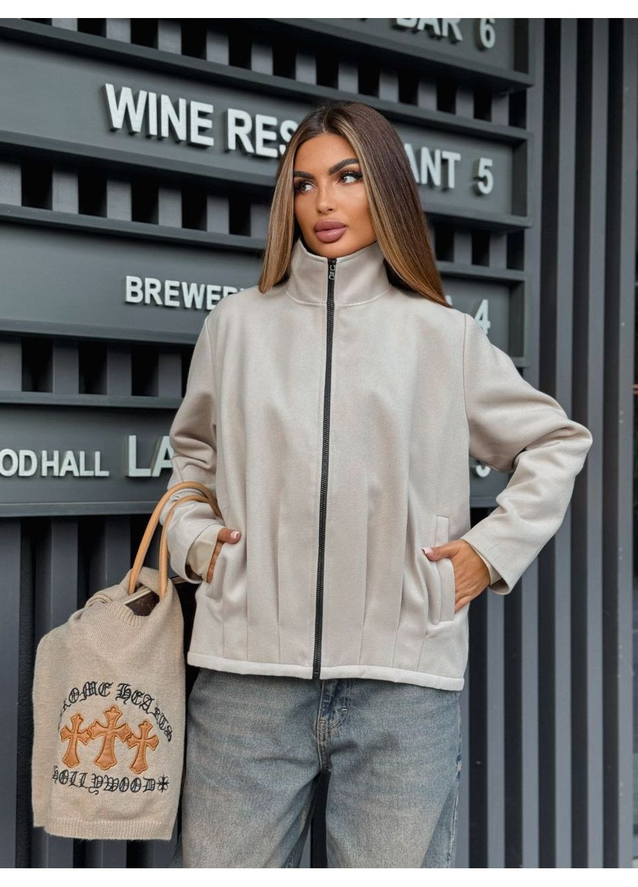 Светло-коричневая демисезонная куртка miu miu со складками — замеры в описании. куртка-пальто DK/DL Мода без кордонів