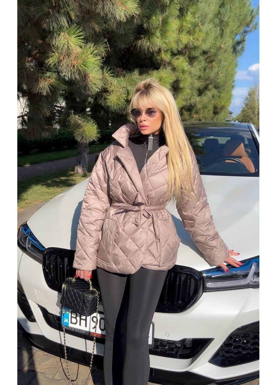 Темно-бежева демісезонна куртка, колір темно-бежевий Fashion