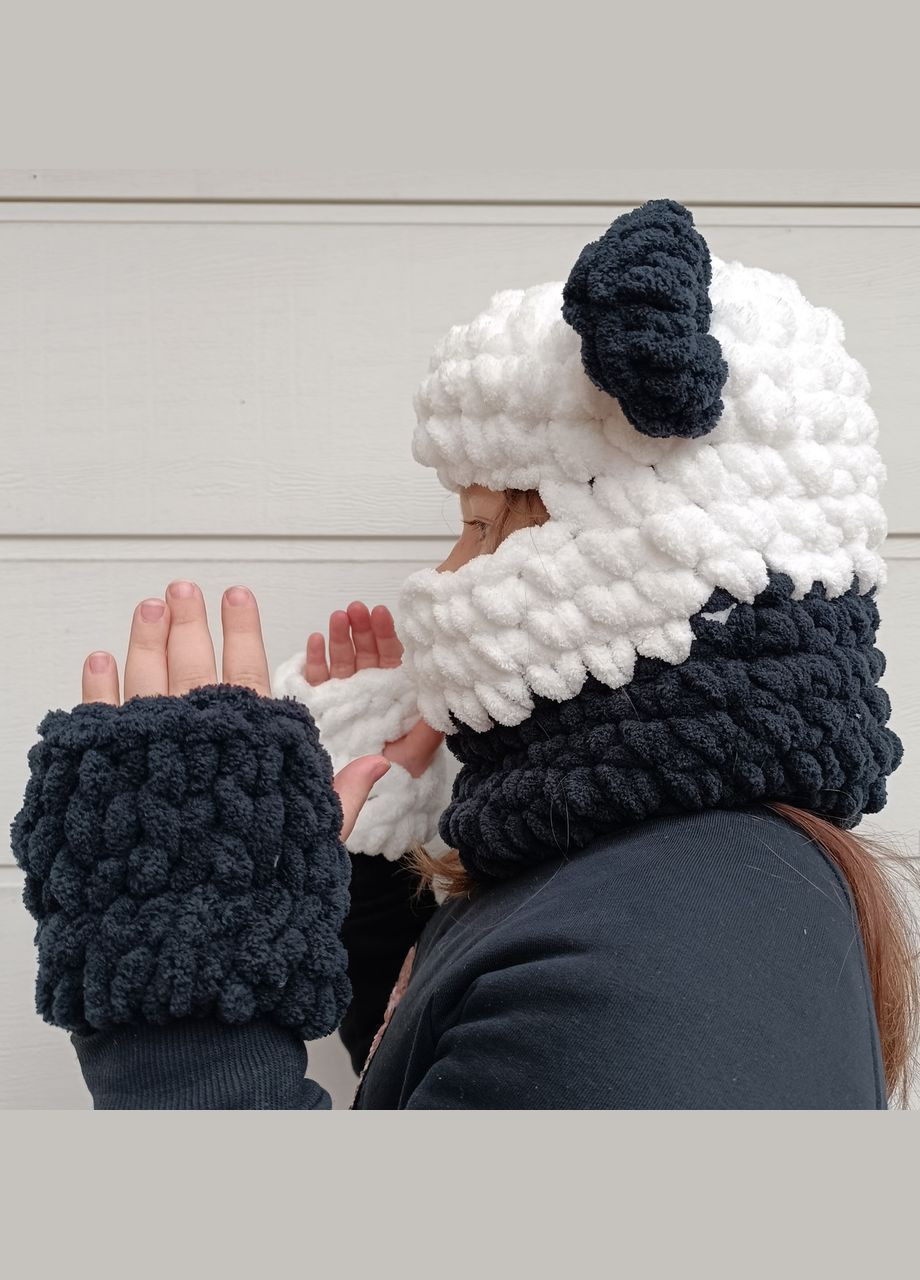 Детская шапка-балаклава "Панда" Alize (358068374)