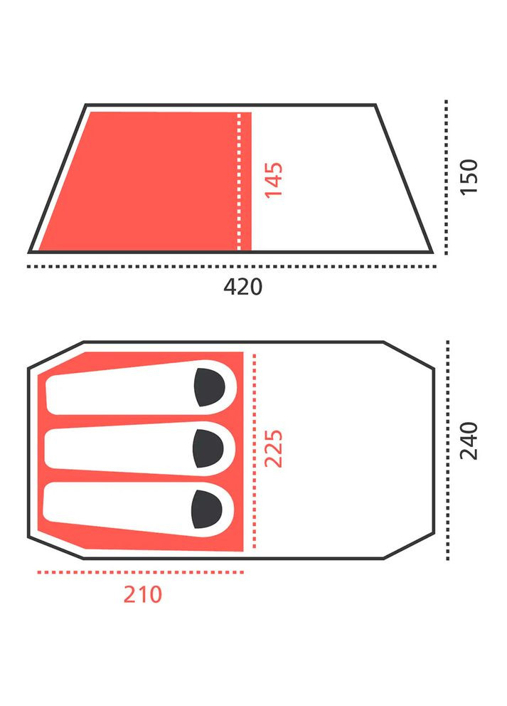 Палатка Палатка Robson 3 Capulet Olive (330027) Grand Canyon (338837128)