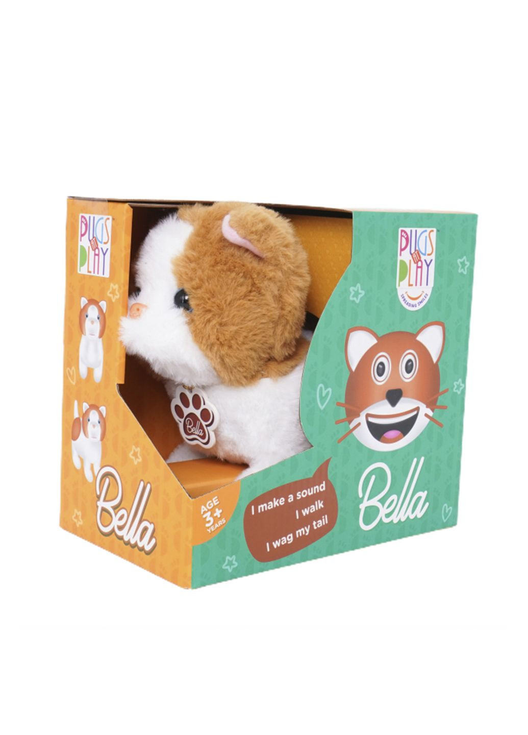 Интерактивная игрушка Белое-коричневое котенок Bella цвет разноцветный ЦБ-00271494 Pugs at Play (317323242)