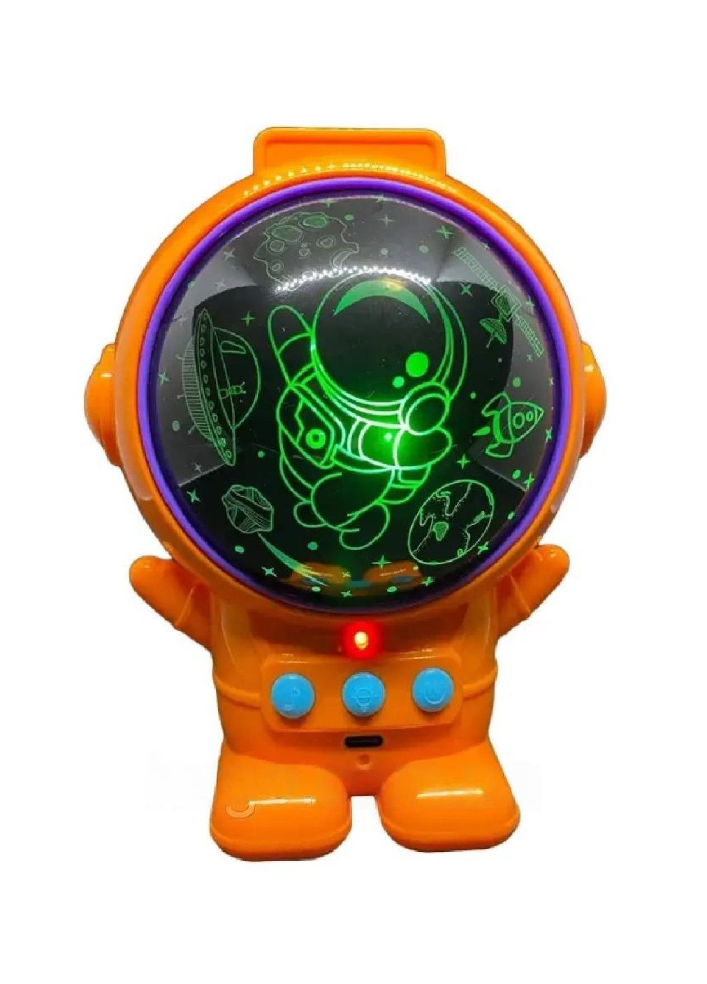 Ночник проектор звездного неба светильник светодиодный с USB космонавт для детей взрослых (476452-Prob) Оранжевый Unbranded (282821386)
