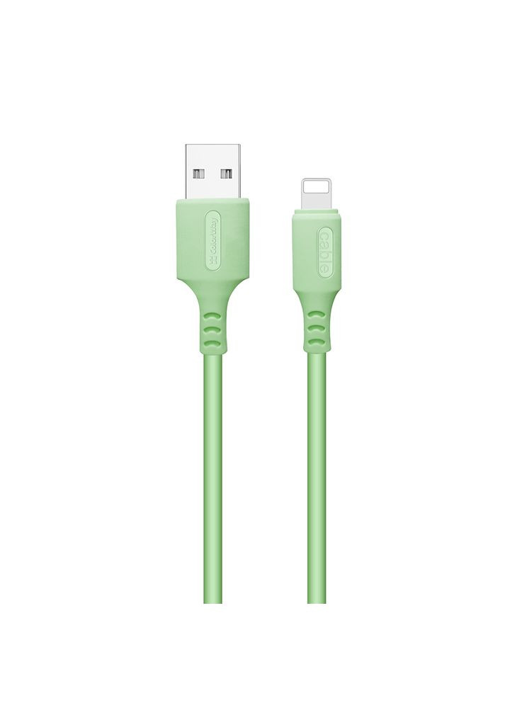 Кабель USB-Lightning, soft silicone, 2.4А, 1м, Green Colorway (339086747)