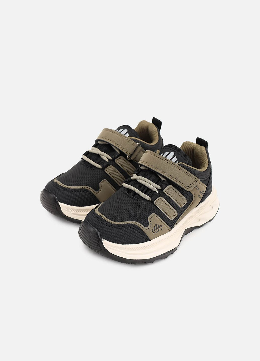 Оливковые (хаки) демисезонные кроссовки для мальчика цвет хаки цб-00282167 Bessky