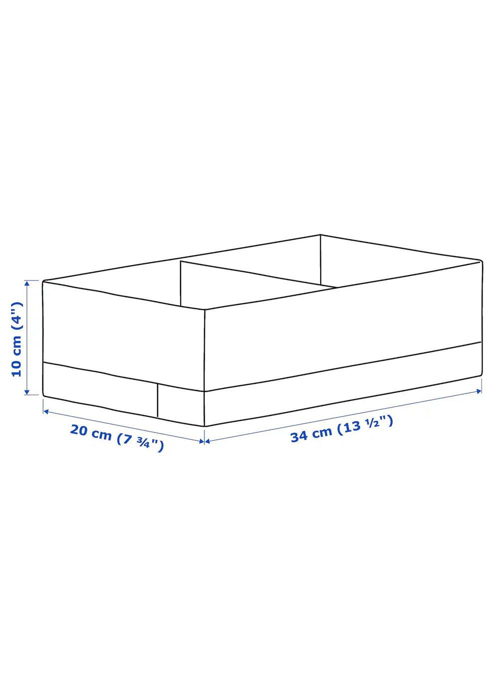 Ящик з відділеннями ІКЕА STUK 20х34х10 см білий (60474425) IKEA (267901916)