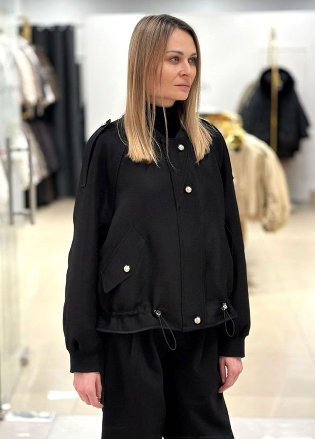 Черная демисезонная женский тренч 9913 black CHANEVIA