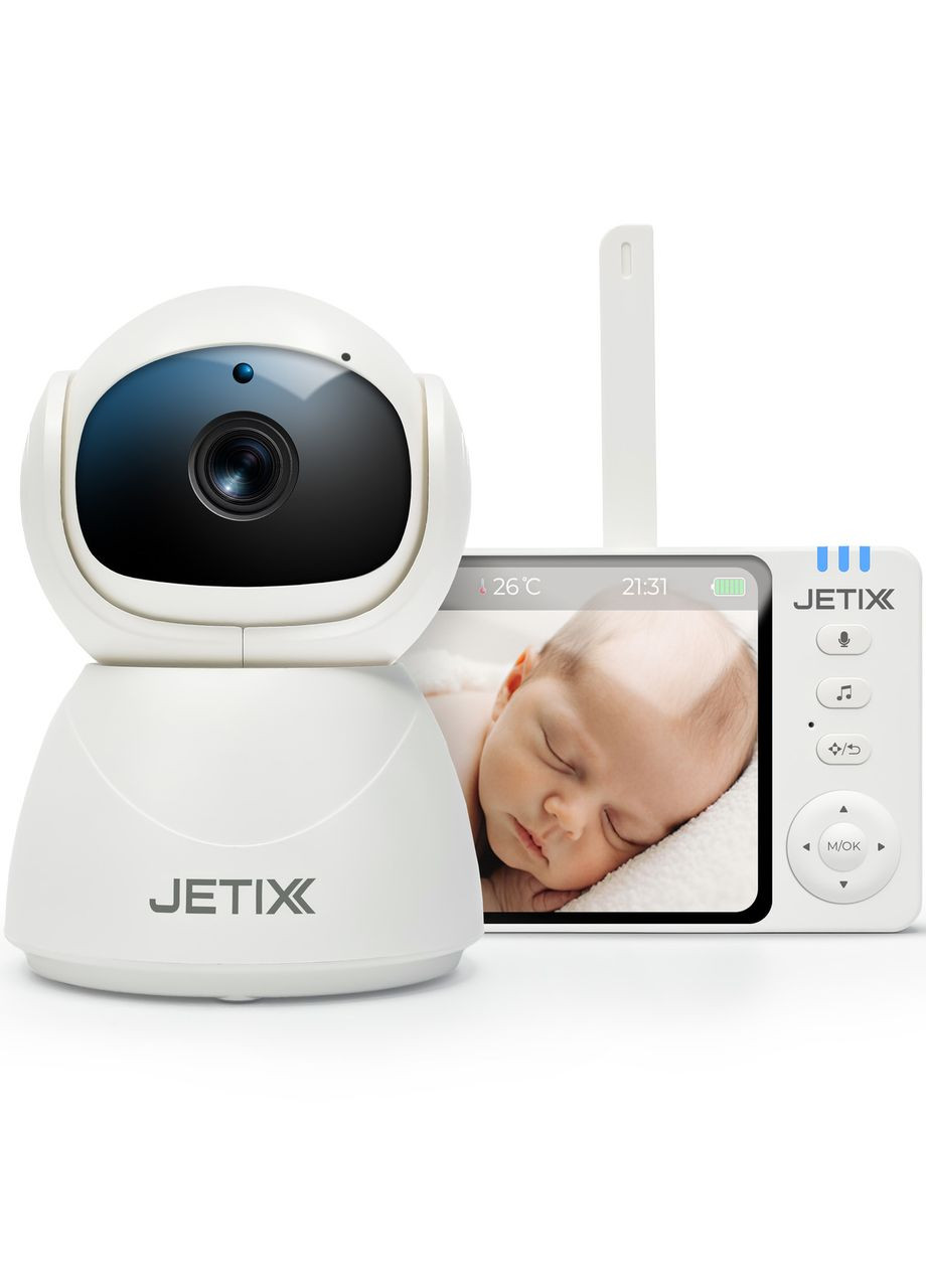 Видеоняня BabyCam 5 поворотная с двусторонней связью до 300м и 5" HD экраном JETIX (373019751)