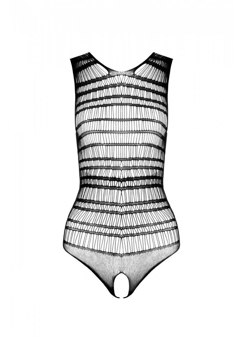 Бодистокинг с доступом BS086 black, вертикальная сетка, вырез на спинке Passion (297573390)