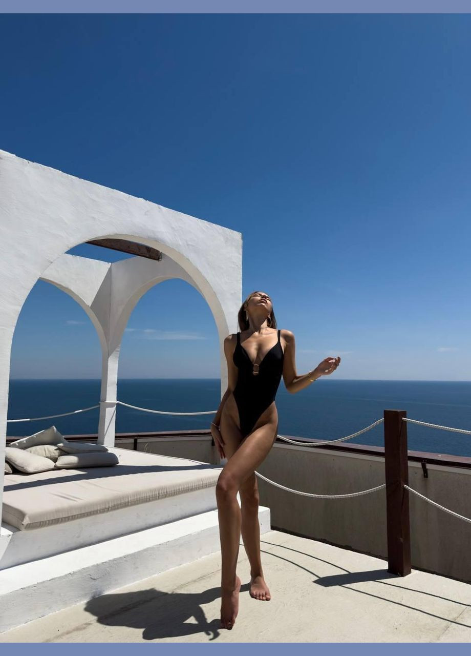 Черный женский слитный купальник 1516 черный GT