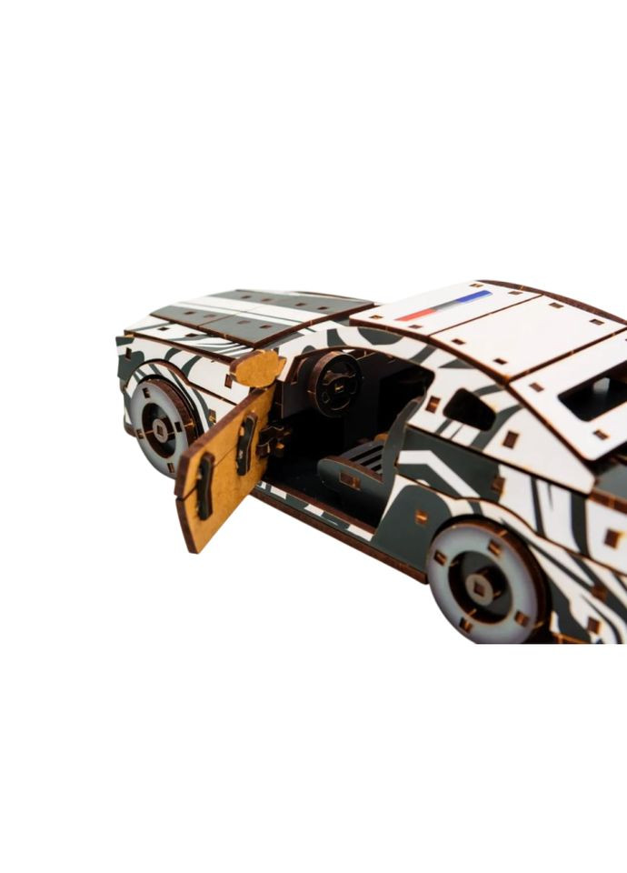 Деревянный 3D конструктор Muscle car GT, Puzzleоk (Puz-00639), 162 дет. (белая) PuzzleOK (367189134)