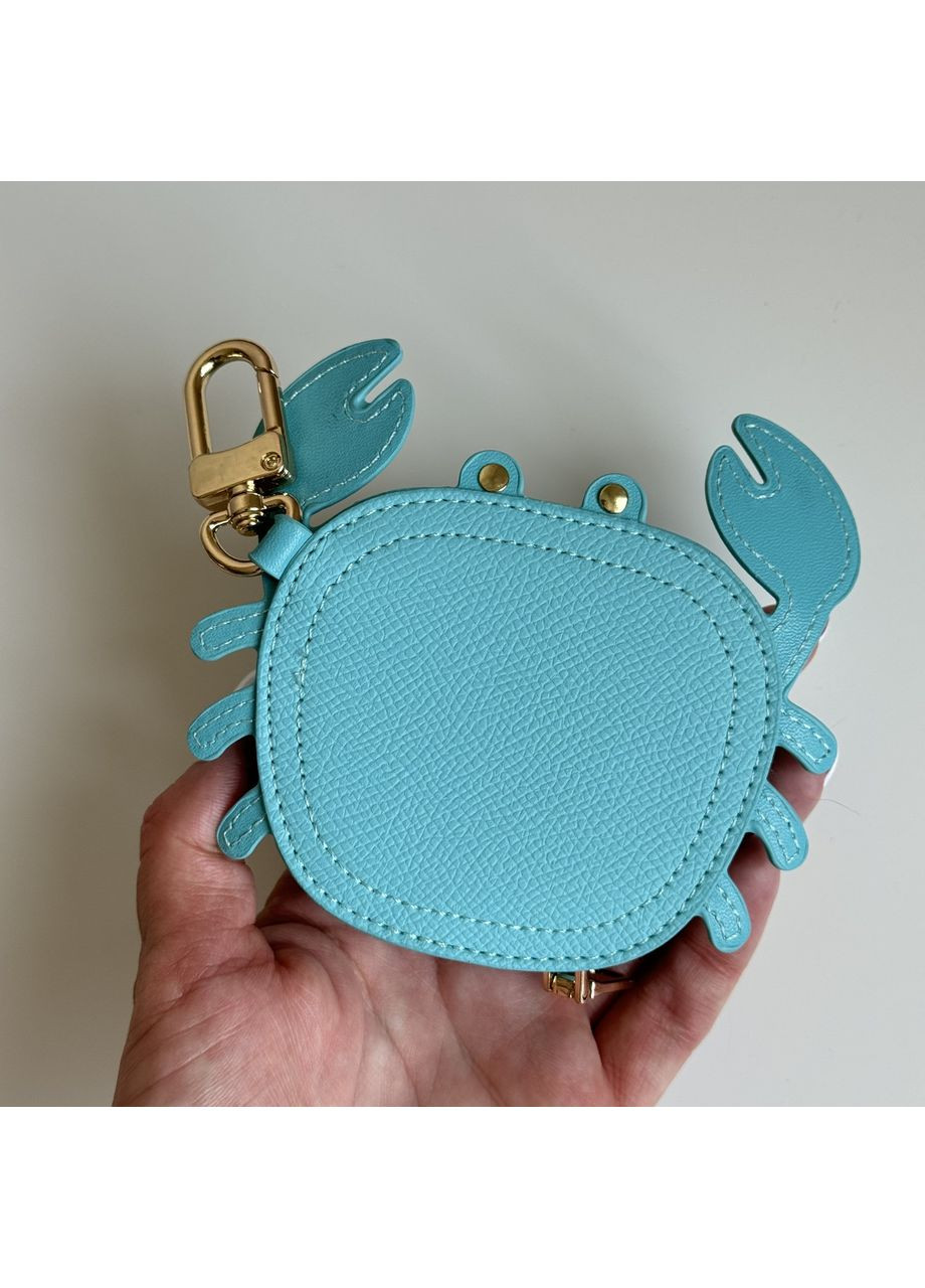 Голубой брелок краб 8.5×7.5 см – подвес на сумку, ключи или чехол для наушников. B&S (368827086)