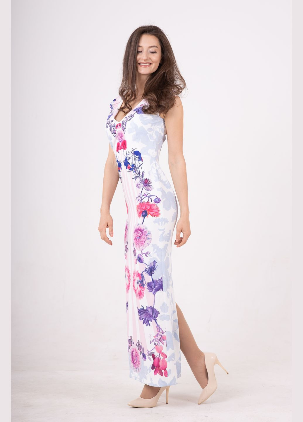 Белое платье Парада однотонное