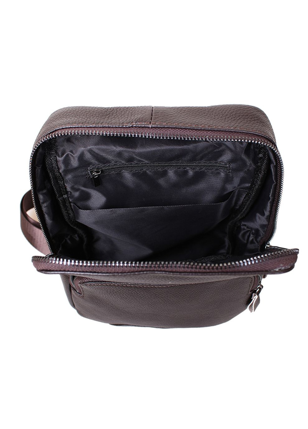 Чоловіча шкіряна сумка 3331-222 коричнева No Brand (370848052)