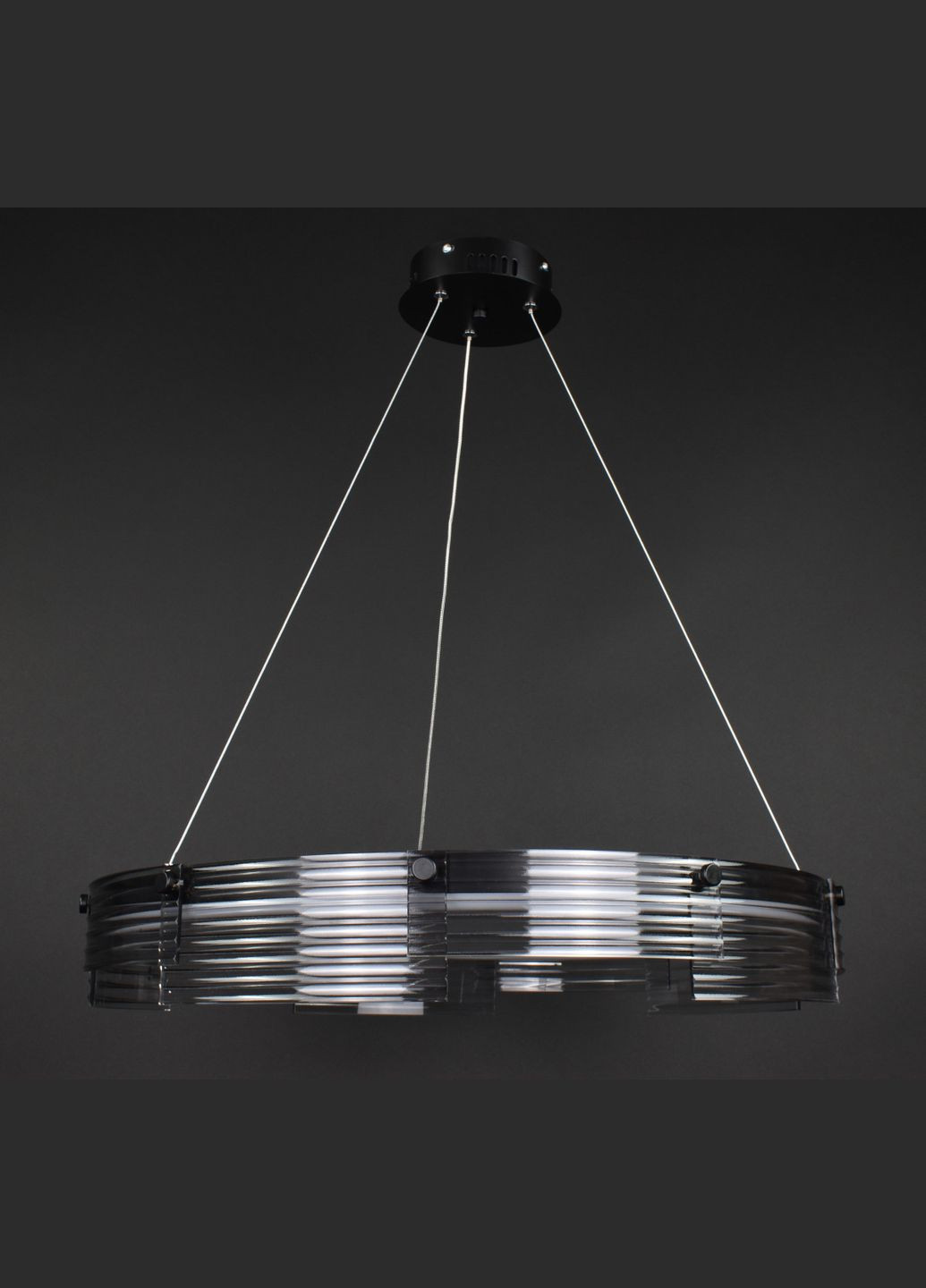 Люстра светодиодная подвесная LED светильник для квартиры на потолок лэд 27948 Черный 30-110х60х60 см. Sunnysky (364756224)