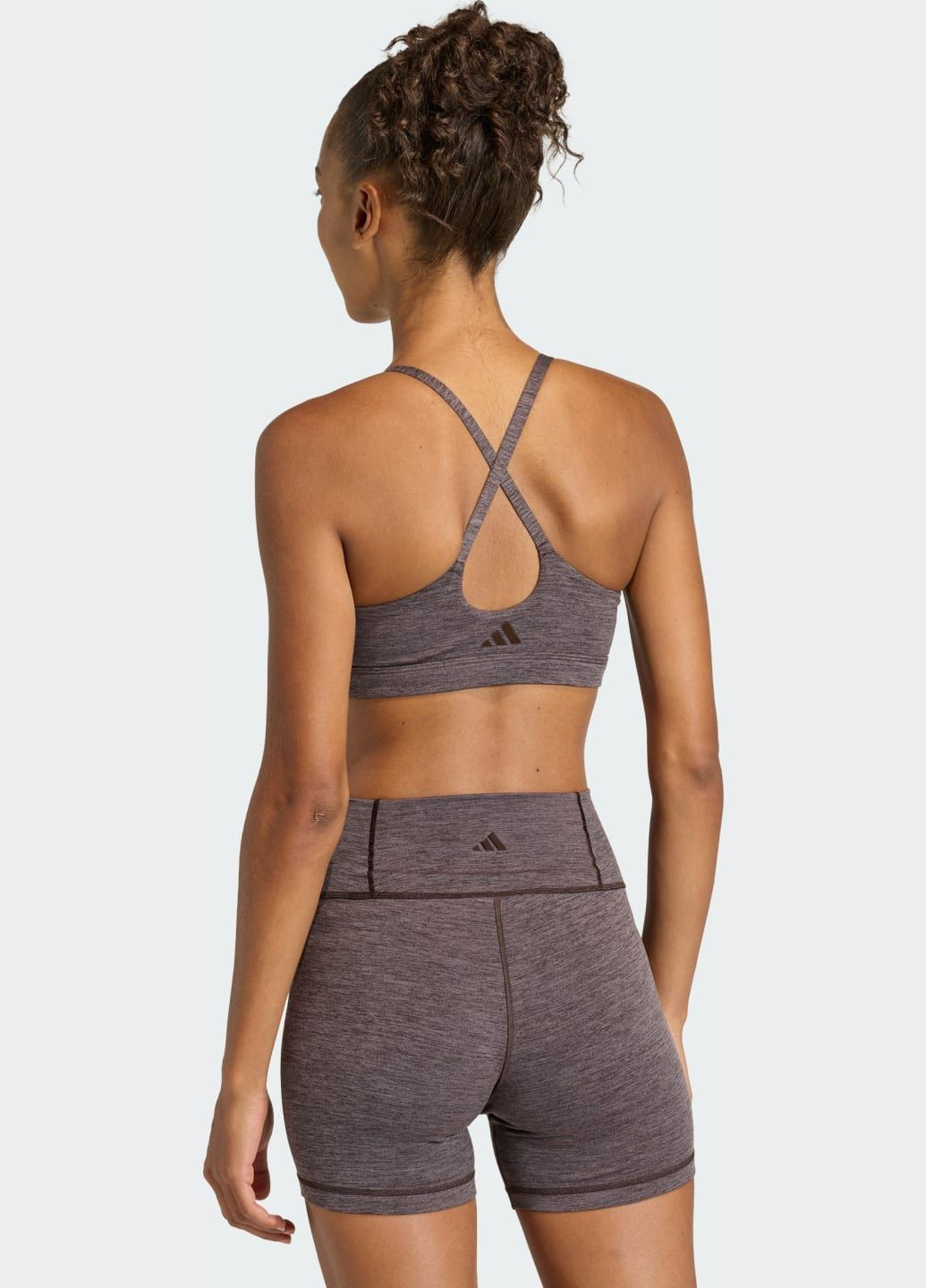 Коричневый бра all me light support adidas полиэстер