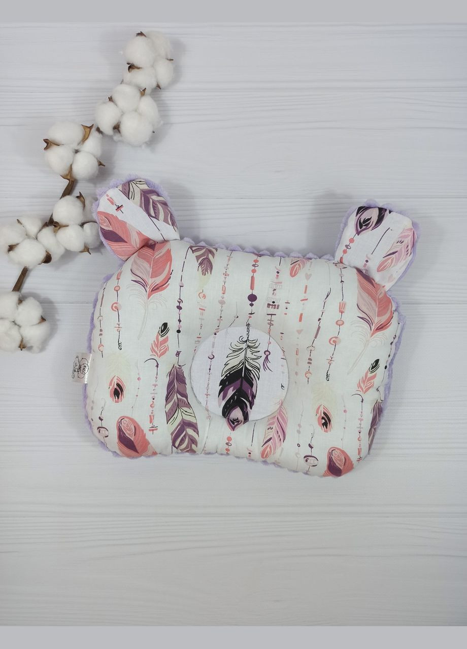 Подушка дитяча ортопедична a.l.babybox Пір'я рожеве 24x32 Бузковий No Brand (315488256)