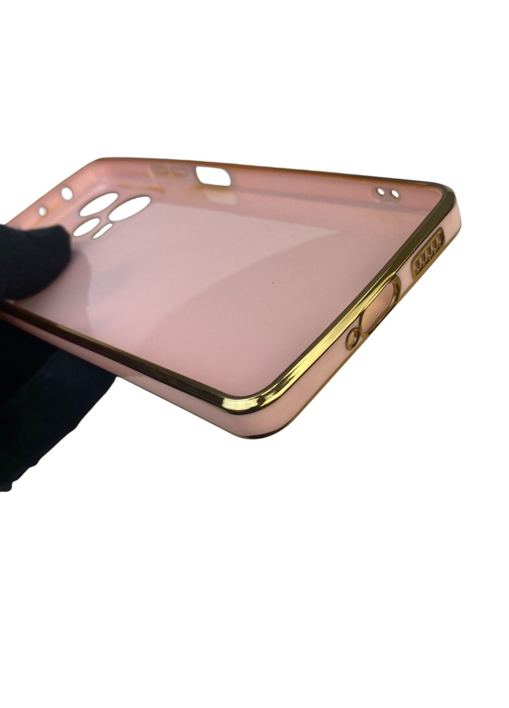 Чохол для Redmi Note 12 Pro 5G з кільцем MagSafe із золотою окантовкою на сяомі редмі нот 12 про пудровий gs1 Xiaomi (366235570)