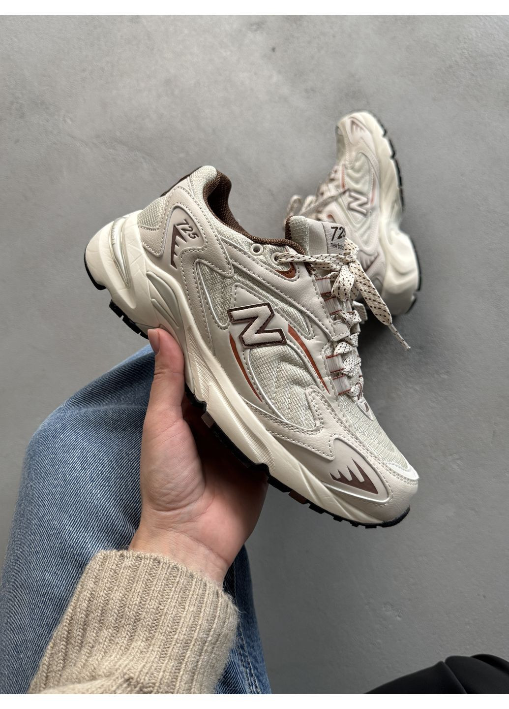 КРОСІВКИ ЖІНОЧІ NEW BALANCE 725 SERIES LOW TOPS RETRO UNISEX BEIGE НЬЮ БЕЛАНС 725 No Brand бежеві демісезони (367168189)